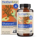Motherlove Shatavari (120 Flüssigkeitskappen) Lactationsergänzung zur Unterstützung von Brustmilchversorgung während Menstruation – Non-GMO, Bio Kräuter, Vegan, Kosher