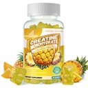 Creatine Monohydrate Gummies Complex für Männer und Frauen - Fortgeschrittene Formel W/L-Taurine + Vitamin B12, Sugar Free Chewable Supplement,90 Ananasgummis