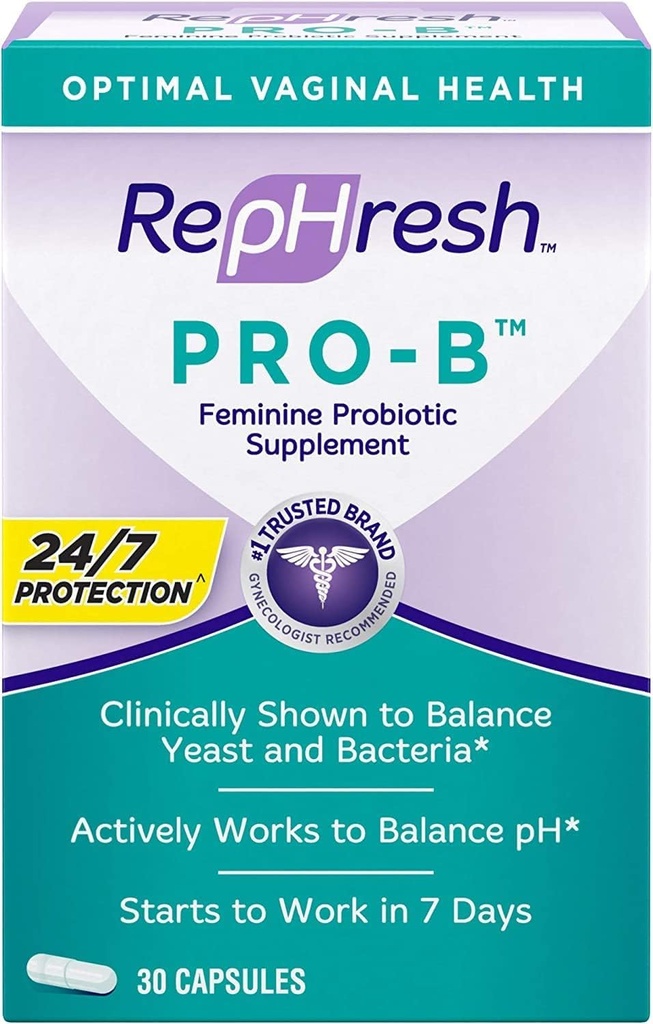 Rephresh Pro-B Probiotic Feminine Supplemento, 30 capsule (Pack of 3)
