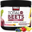 FACTEUR DE FORCE Poudre de racine de betterave totale avec énergie, nitrates NO3-T® pour soutenir la circulation, la pression artérielle, le flux sanguin et l'extrait de thé vert Stamina - Plus. Un supplément super-alimentaire, 30 portions