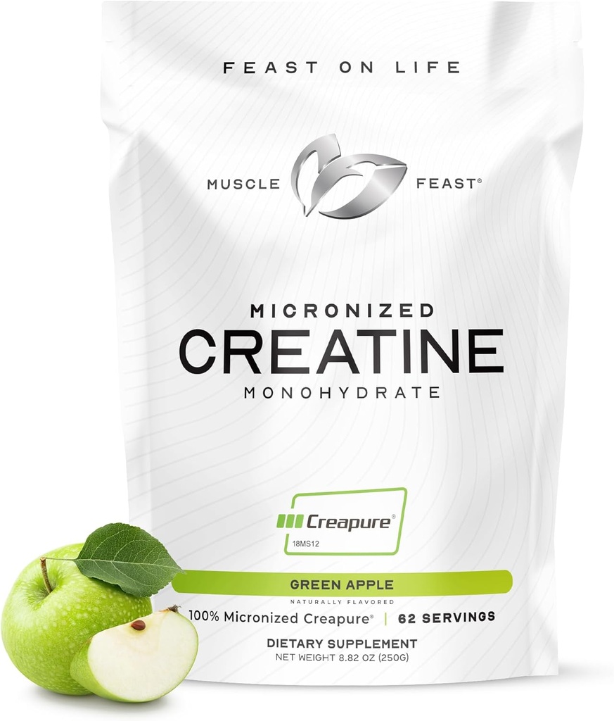 Créapure de la fête des muscles - Poudre micronisée monohydratée de créatine.