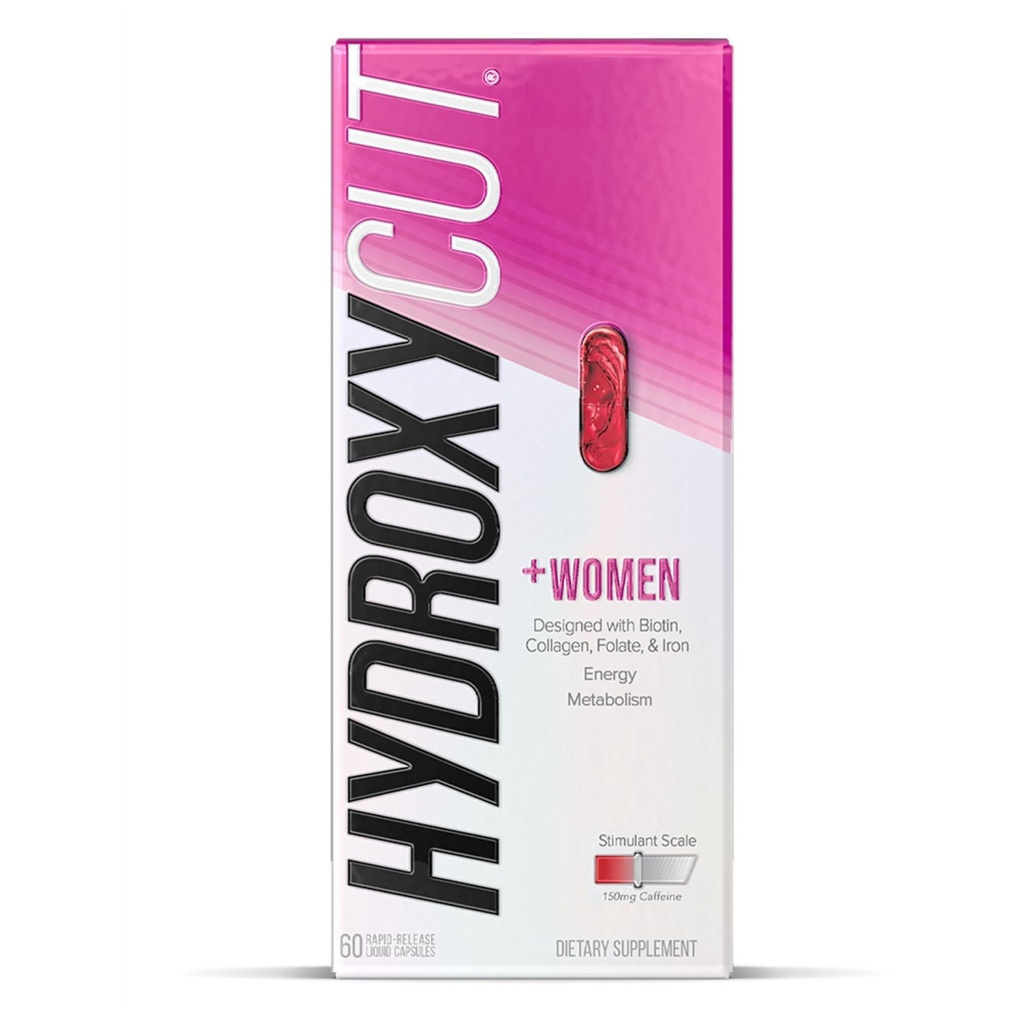 Hydroxycut +Frauen - 60 Rapid-Release Flüssigkeitskapseln - Inklusive Biotin, Collagen, Folate & Iron