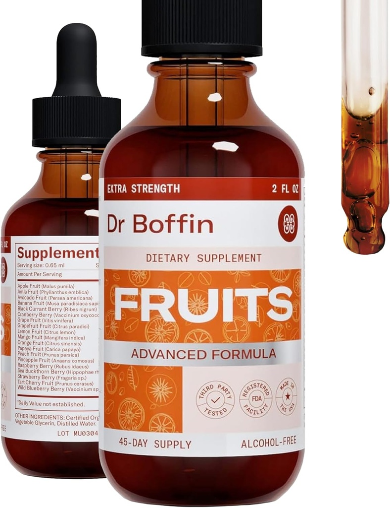 Früchte Flüssiger Extrakt 2 FL OZ - Extra Strenght | Fortgeschrittene Formel - Natürliche Ergänzung Flüssiger Zuschnitt