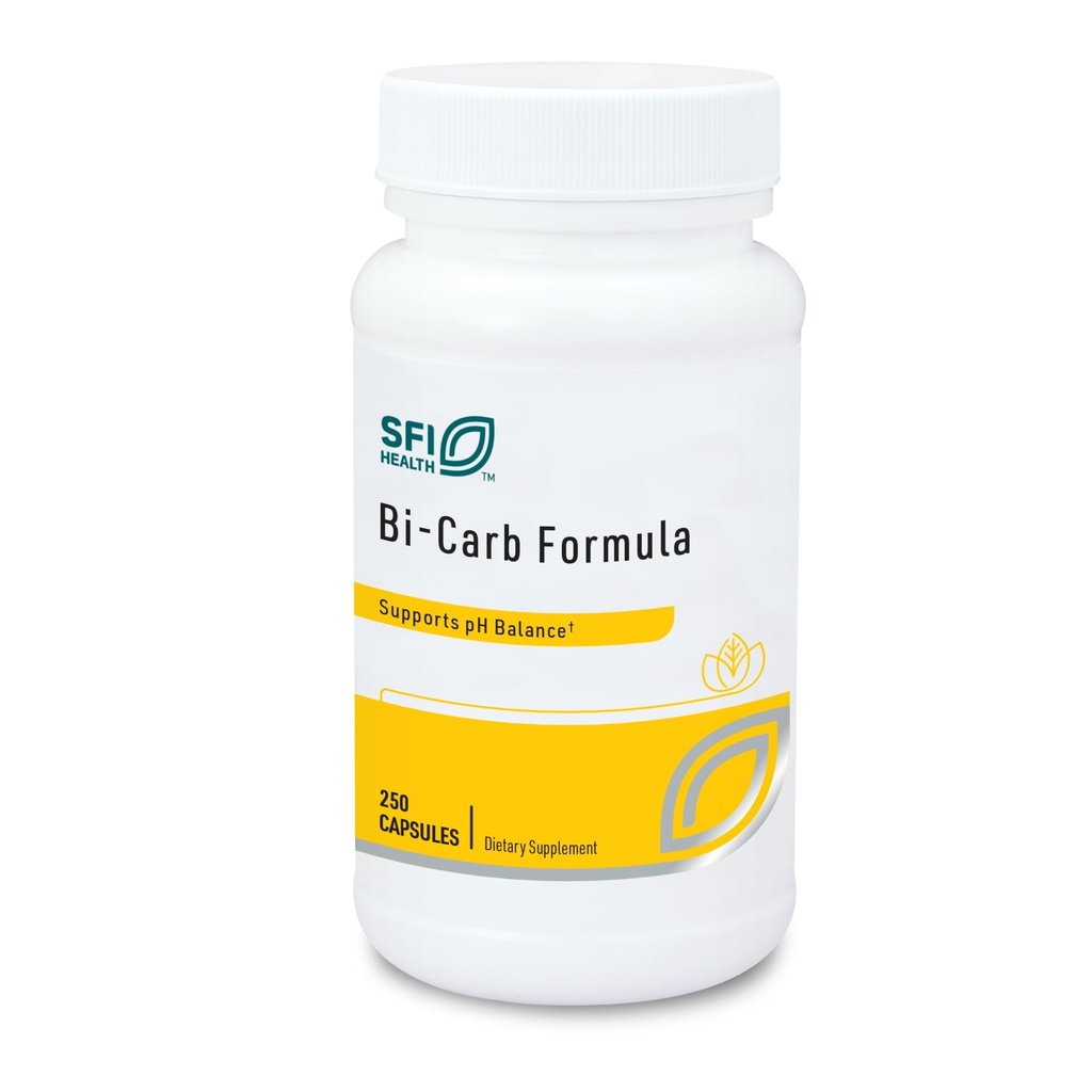 SFI Health Sodium Bicarbonate & Potassium Bicarbonate Supplement - Componenti chiave aiutano a mantenere il pH sano (Acid/Base) Balance - Supporto Gastrointestinale - Bi-Carb Formula (250 capsule)