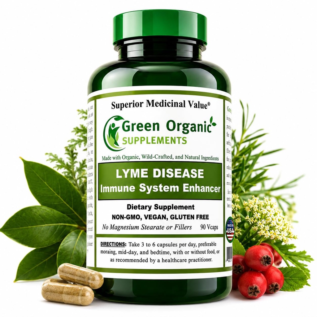 Green Organic Supplements Lyme Disease, Immune System Enhancer, Antibiotic (Pack of 1)