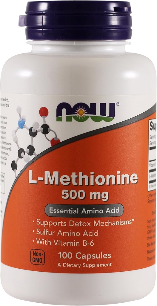Ora Alimenti L-metionina, 100 capsule / 500mg (pacchetto di 2)