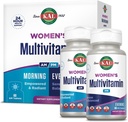 KAL Women's Multivitamin AM/PM, 2-in-1 Multivitamine für Frauen mit Ashwagandha, Silica, Bio Spirulina und GABA für Cellular Energy, Knochenstärke, Immununterstützung, Vegan, 30 Servietten, 120 Tabletten
