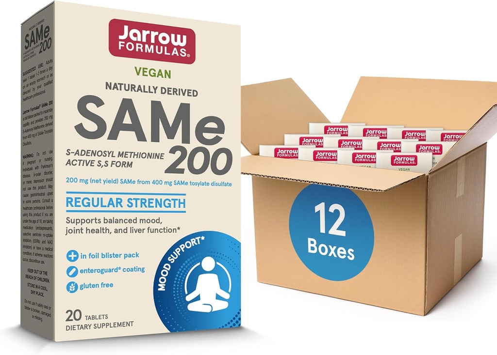 Jarrow Formeln Gleiche 200 mg, Unterstützt Gelenke Gesundheit, Leberfunktion, Hirnmetabolismus, 20 Tabletten, Bis zu einem 20-Tage-Versorgung (Pack von 12)