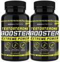 Testosteron Booster für Männer - Male Enhancing Supplement mit Horny Goat Weed & Tongkat Ali - Muskelaufbau Pillen - Natürliche Test Booster Erhöhte Wünsche, Energie, Stamina, Libido (2 PACK)