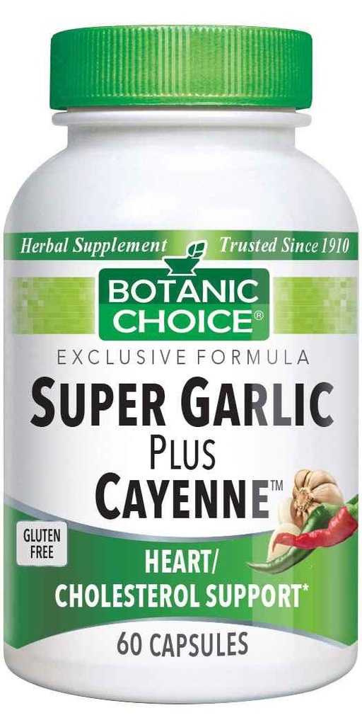 Botanische Wahl Super Knoblauch Plus Cayenne, 60 Kapseln