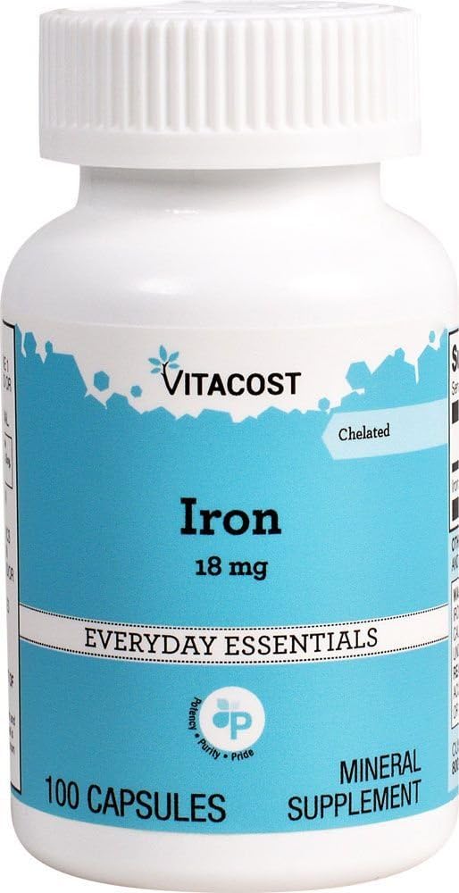 Vitacost Iron - 18 mg - 100 Kapseln