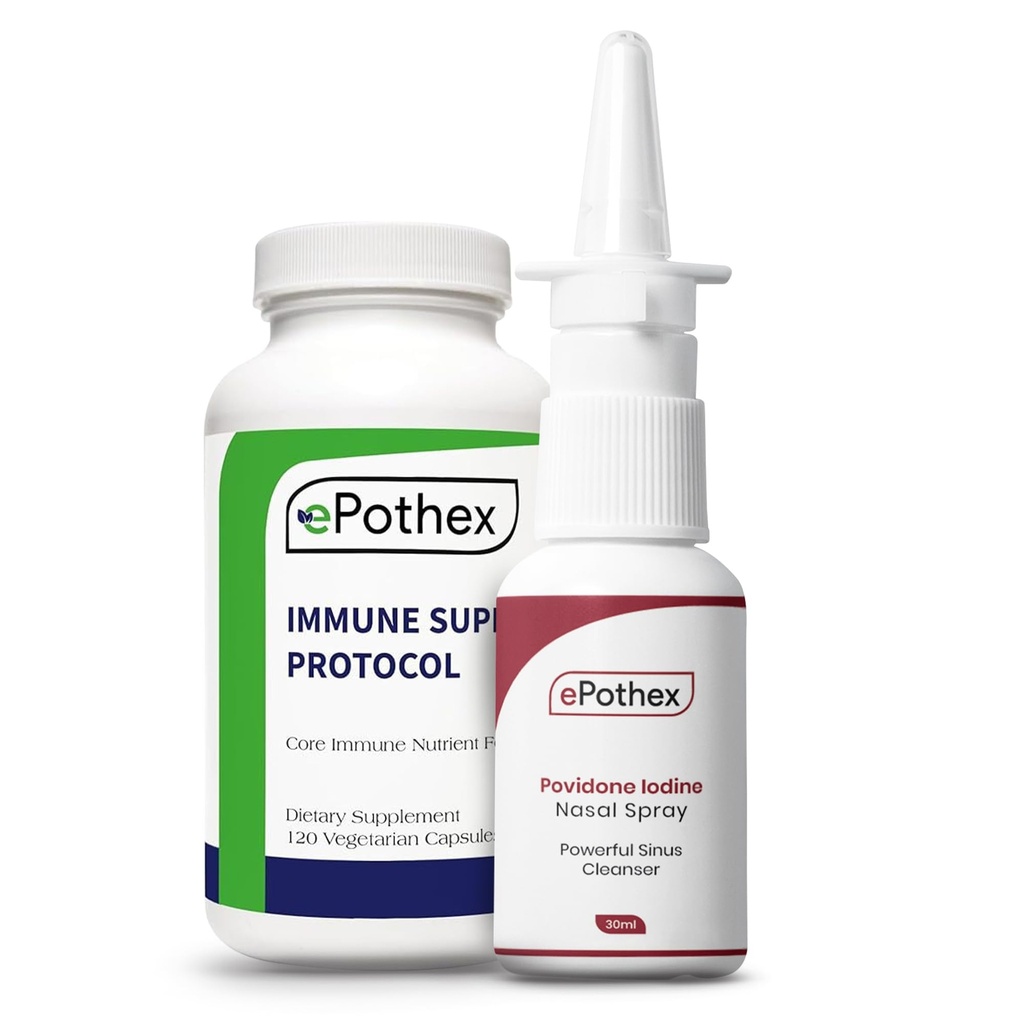 Solution immunitaire Recovery Bundle - Protocole de soutien immunitaire - 1 % Povidone Iodine Nasal Spray