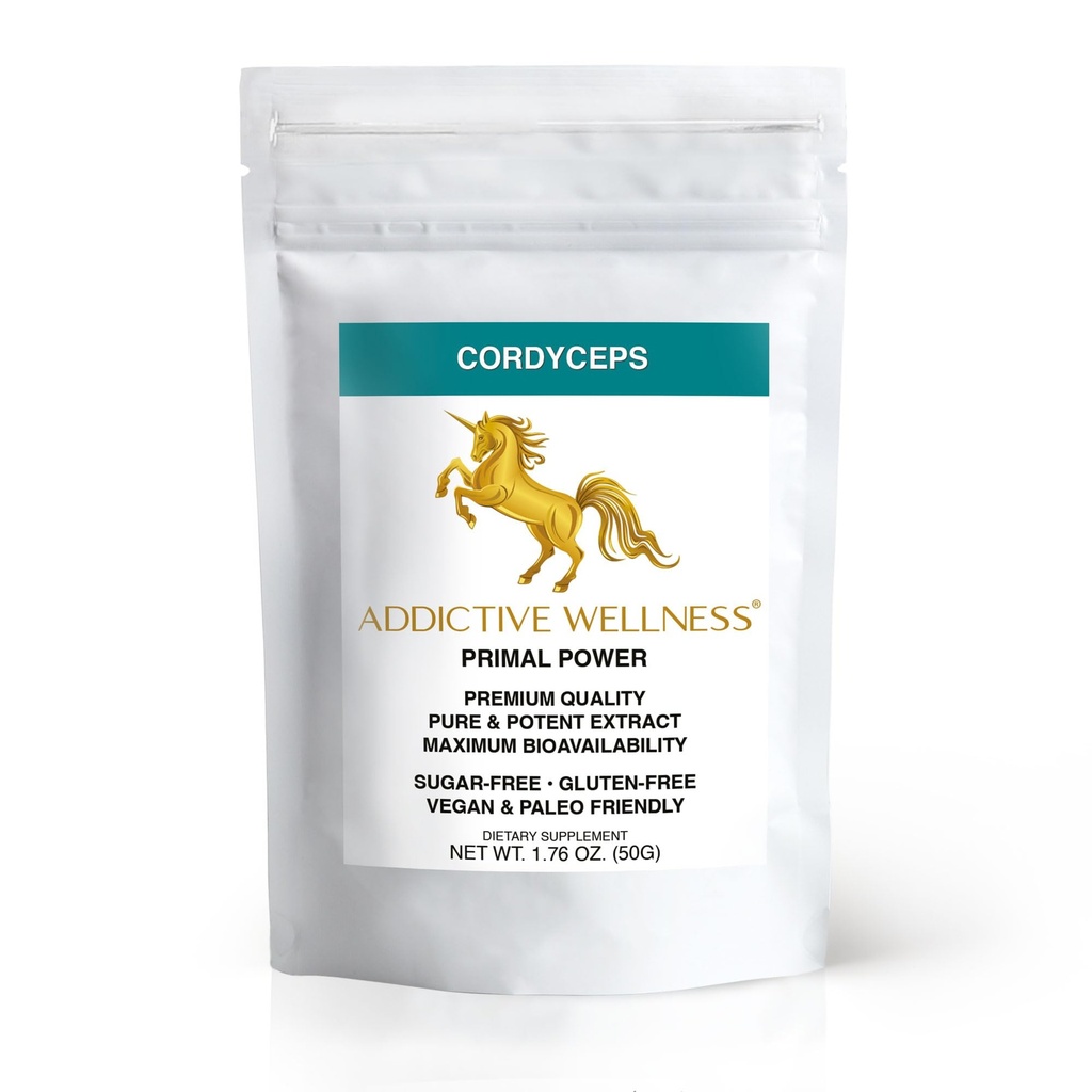 Addictive Wellness Cordyceps CS-4 Estratto di polvere - Pure & Potent per energia e resistenza, 1 Packet