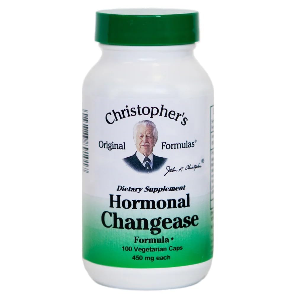 Christopher's Original Formulas Hormonal Changease Formula – 450 mg – 100 Vegetarian Capsules – Herbal Menopause Support