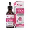 BioSource Labs Essential B Complex - Daily Vegan Vitamin B-Komplex Sublingual Liquid Drops w/Methyl B12 (2oz / 60ml Flasche) - 60-Tage Versorgung