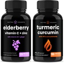 NutraChamps Elderberry und Kurkumin Kapseln Bundle