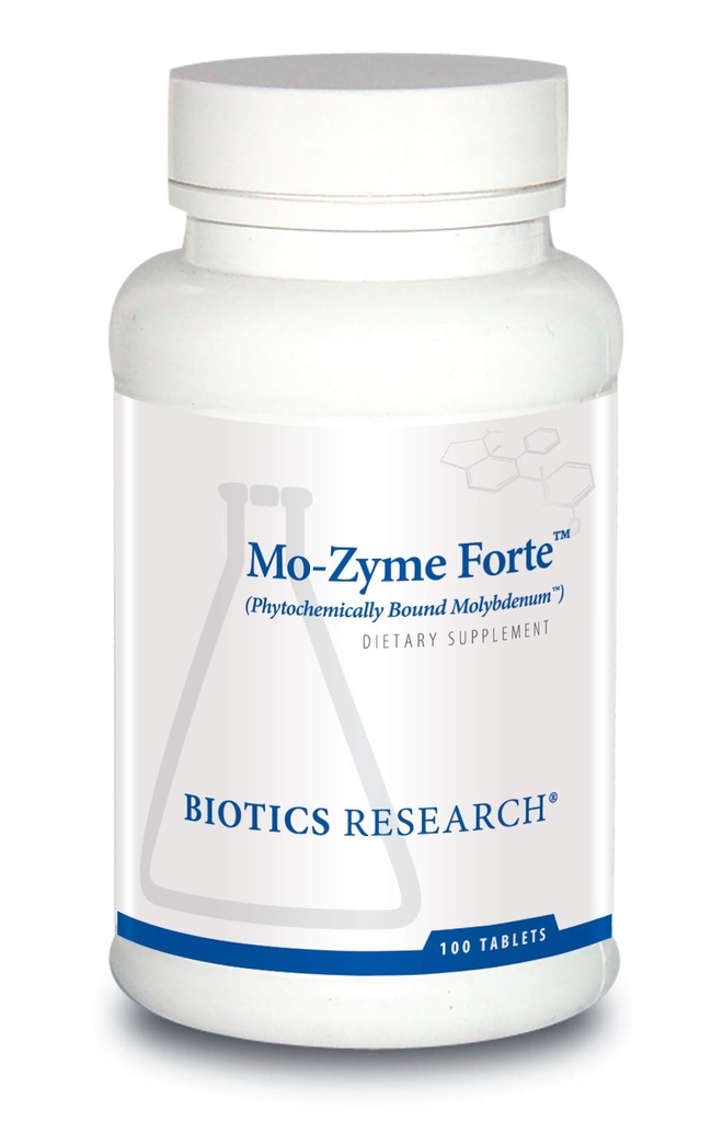 Biotics Research MoZyme Forte Molybdenum 150 mcg, Supporto per il fegato, Disintossicazione, Elemento essenziale del vassoio, Metabolismo sano, Supporto antiossidante 100 compresse