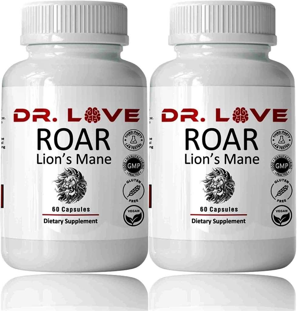 DR Loves Roar Lions Mane Supplément, 60 Capsules (2)