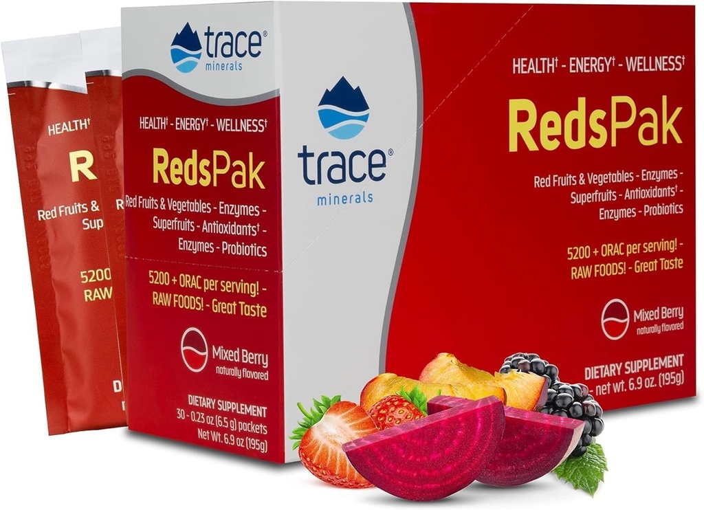 Trace Minéraux Rouges, 0.23 Ounce, 30-Conte