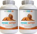 k9 Power Immune Dog - Dog Immune Support - Gesamte Gesundheit und Wellness Boost - ANTIOXIDANT - Lebergesundheit - Kurkuma für Hunde - 2 Flaschen (120 Bäume)