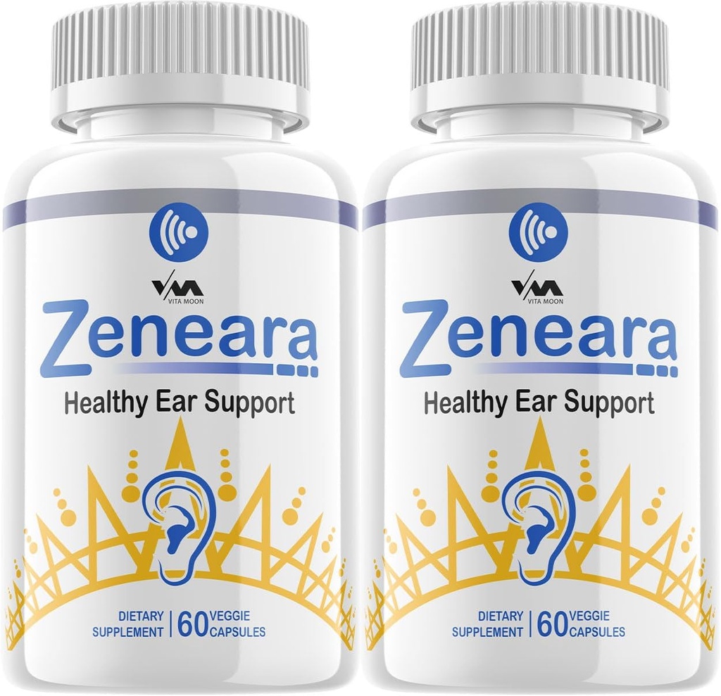 (2 Pack) Zeneara - Advanced Formula Healthy Ear Support, Hearing Health e Wellness, 120 Capsule