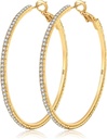 MOROTOLE 14K Gold Strass Hoop Ohrringe - Mode Thin Big Hoops, Allergiker, 20/30/40/50/60/70mm
