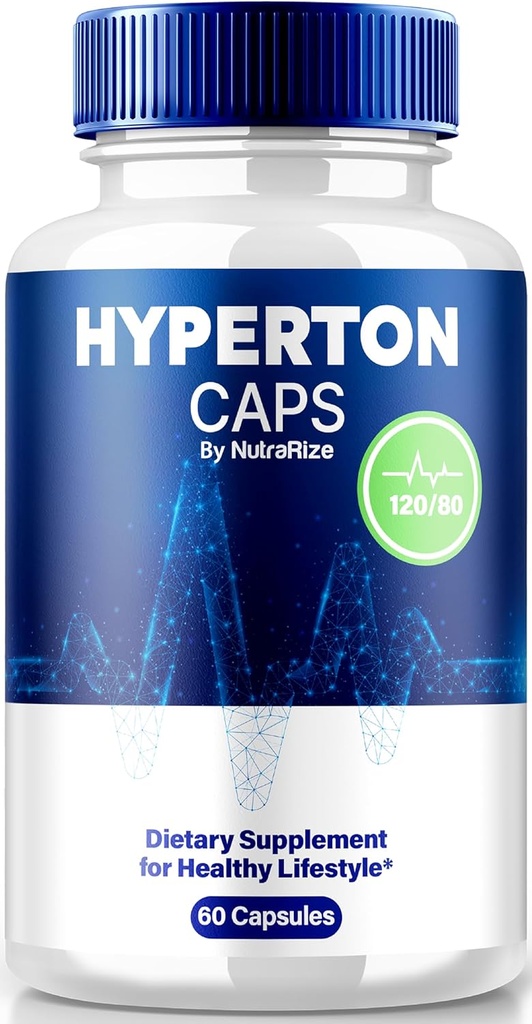 NutraRize Hyperton Capsules, Formula All-Natural e Complex, Integratore Premium per Sostegno Salute e Benessere, Recensioni Ufficiale di Hyper-Ton Pastillas (60 Capsule)