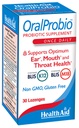 OralProbio 30ct, Una volta Chewable Tablets giornalieri, Supporta Optimum Ear, Mouth e Throat Health, Non OGM, Gluten Free, Peppermint Flavor, Contiene BLIS K12 & M18