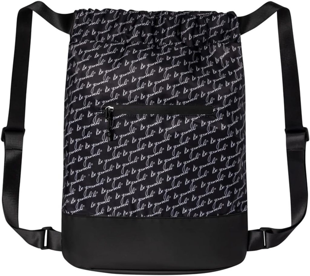 Flex Cinch con coulisse Gym Bag per le donne con disegni grafici | Durable leggero Gym Cinch Borse | Grande per Gym Bag, Viaggi e Pernottamenti | Nero/bianco - Sii te stesso