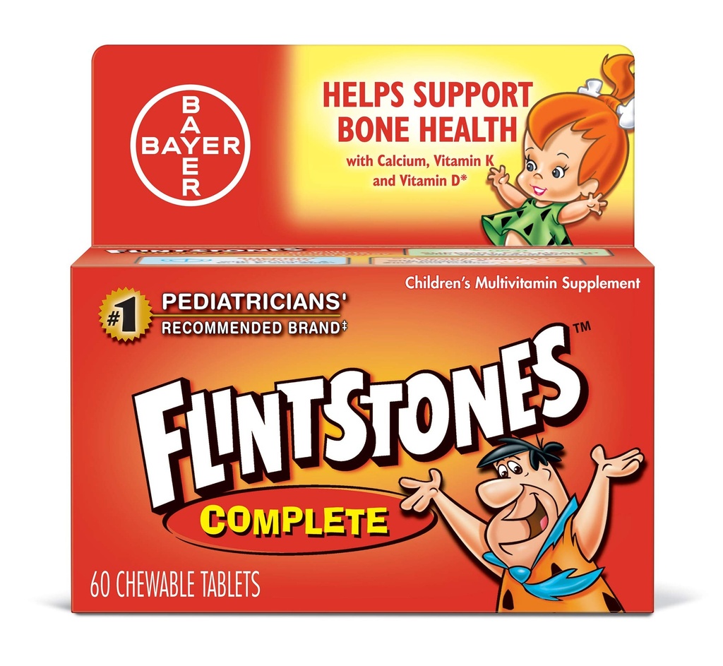 Flintstones Complet Size 60s Flintstones Complete Childrens Multivitamin Supplement Kaubare Tabs 60ct