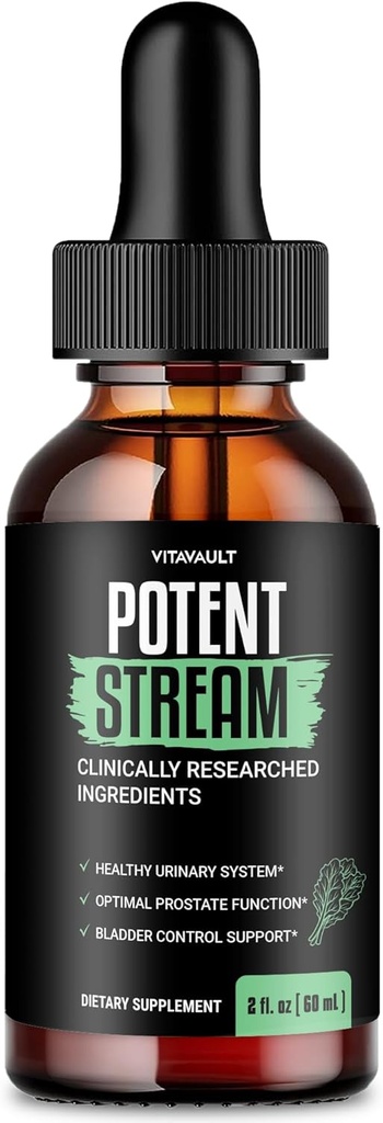 Potent Stream Drops Prostate Supplements for Men PotentStream Prostate Health Supplements for Men Potent Stream Drops - Maximum Strength with Shilajit and MCT Oil, PotentStream Drops Reviews (1 Pack)