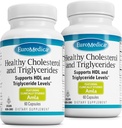 EuroMedica Gesunde Cholesterin und Triglyceride - Antioxidantien-Ergänzung für Immun- & Herz-Unterstützung - Ergänzung zu Aid Gesunde Cholesterin & Triglycerid - 60 Kapseln, 2 Packung (120 Kapseln)
