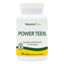 Natures Plus Fonte di Life Power Teen - 90 Compresse Vegetariane - Teen Multivitamin con Minerali & Whole Foods for Mental Focus, Energy Booster - Gluten-Free - 45 Servings