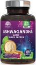 Ashwagandha Ergänzungen 2100mg - extra Stärke Ashwagandha Pulver & Root Extrakt mit schwarzem Pfeffer für maximale Absorption, pflanzliche Antioxidantien Ergänzungen für Frauen & Männer, Vegan, Non-GMO - 120 Kapseln