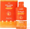 Zooki Super Forza Marine Collagen Liquid Sachets 11.000mg – Grande Gusto, Zucchero Libero – Integratori di Collagene Marine ad alta resistenza per donne & uomini – Pelle, Giunti & capelli (Mango Peach, 14 Serve)