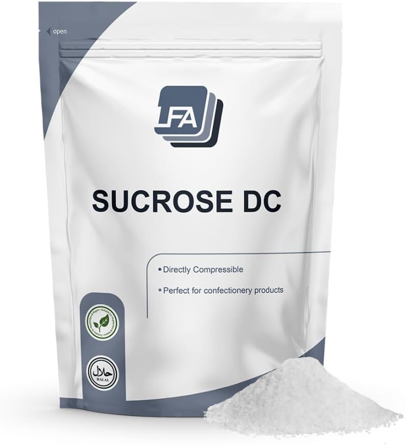 Sucrose DC Pulver mit 3% Maltodextrin - 5 kg (11 lb) - Direkte Kompression Tablette Zucker süße Bindemittel für Tablet Pressmaschine Pill Binder Mix - Kaubare Ergänzung Minze Gum