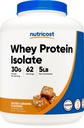 Isolato di proteine del siero di Nutricost (Carmel salato, 5LBS)