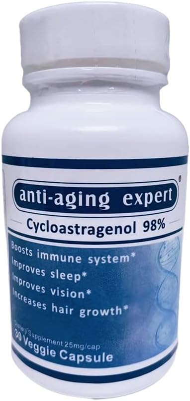 Cycloastragenol 98% Micronized 25mg, 30 capsule vegetariane, 1 bottiglia
