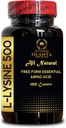 L-LYSINE 500 - Free Form Amino Acids, L Lysine Complex, Immune Support, Lip & Skin Health Supplement, Support Hormone Regulation, L-Lysine Supplement - 1 Bottle 100 Counts