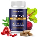 Happy Runner: Pre-Run - Verbessert Atmung, Verbesserte Sauerstoff-Lieferung, Atmungseffizienz, Steigert Ausdauer, Stickstoffoxid-Booster, Verbesserter Blutfluss, Laufergänzungen, Herz-Kreislauf-Gesundheit