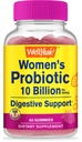 Eh bien oui Probiotiques pour les femmes Gommies - 10 milliards CFU - pour le soutien digestif, la santé Gut et le soutien de la santé féminine - Saveurs naturelles - Vegan, libération différée Probiotique pour les femmes - 60 Gommies