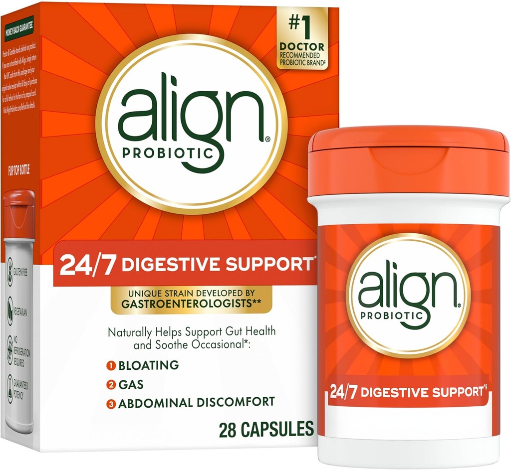 Align Probiotics, Probiotic Supplement for Daily Digestive Health, 28 Kapseln, #1 Empfohlene Probiotic von Gastroenterologists (Packaging May Vary)