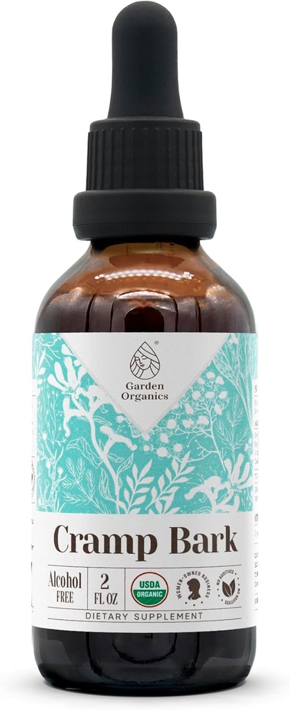 Cramp Bark Alcohol-Free Tincture Extract naturale, Booster di sistema immunitario, gocce liquide fatte da 100% Cramp Bark (Viburnum opulus) Bark secca (2 fl oz)