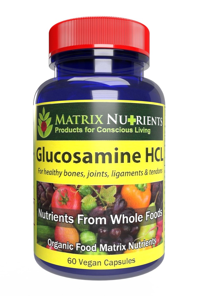 GLUCOSAMINE HCL - Constructeur de cartilage ! Maintenir des articulations saines, des os, des ligaments et des tendons. Taux d'absorption jusqu'à 98% - Capsules véganes (60ct)