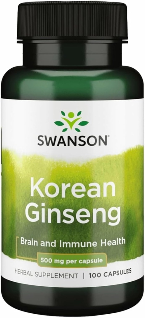 Swanson Ginseng Coréen 500 Milligrammes 100 Capsules