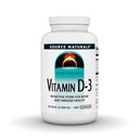 Source Naturals Vitamin D-3, Bioactive Form for Bone & Immune Health*, 50mcg (2000 iu) - 400 Capsules