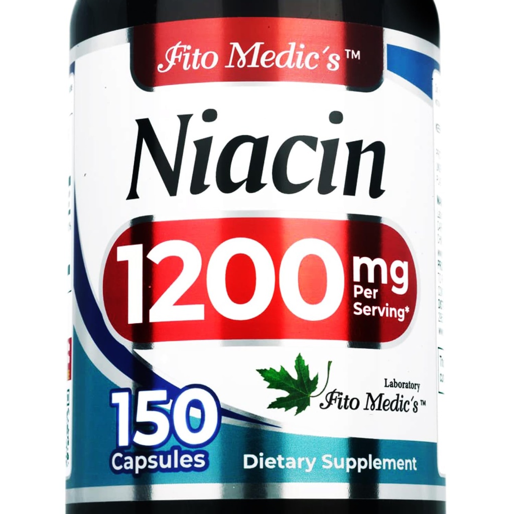 Laboratoire - Niacine - Vitamine b3-1200 mg par portion, 150 Capsules de - Vitamine b3 niacine - Absorption ultra élevée.