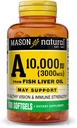 MASON NATURAL Vitamin A 3.000 mcg (10.000 IU) von Fish Liver Oil, unterstützt Vision & Immune Health, 100 Softgels