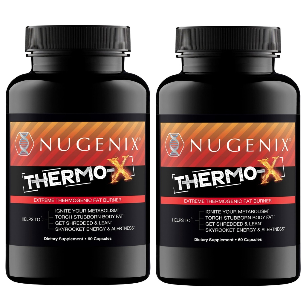 Nugenix Thermo-X: Supplément Thermogénique Fat Burner pour les hommes, Accélérateur métabolique extrême, 120 Compte