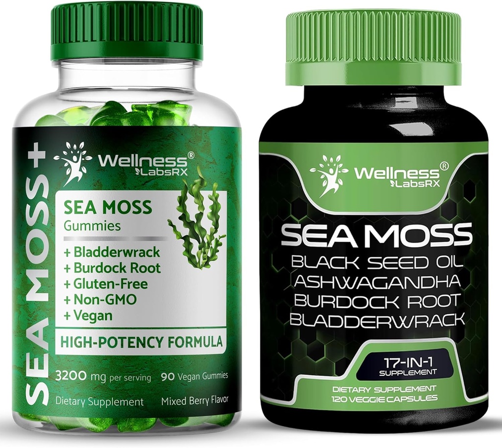 BENESSERE LABSRX Irish Sea Moss Capsule - Sea Moss Gummies 3200mg